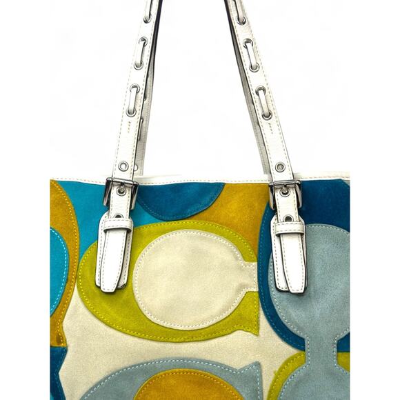 Coach 2010 Limited Edition Optic Signature C Patchwork Suede Gallery Tote - Picture 4 of 12